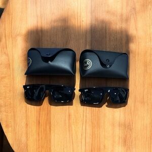 RAY BAN RB2222 901 31 Black Green Unisex 55 mm Sunglasses